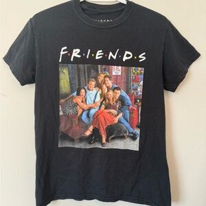 Vintage FRIENDS Black Graphic Tee Ladies Size Small